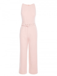 M679 Kombinezonas be rankovių ir su diržu su sagtimi - saldainių rožinės spalvos