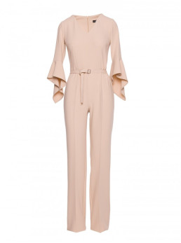 S416 Kombinezonas su raukiniais rankovėmis - smėlio