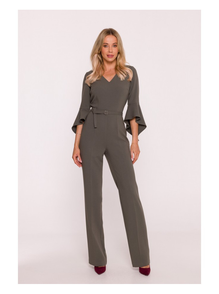 S416 Kombinezonas su raukiniais rankovėmis - chaki