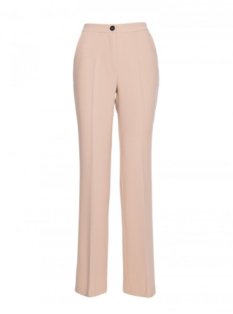 S418 Smėlio spalvos klasikinio stiliaus kelnės - smėlio