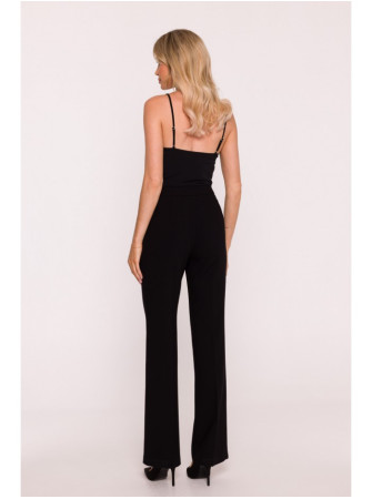 S418 Klasikinio kirpimo kelnės - juoda