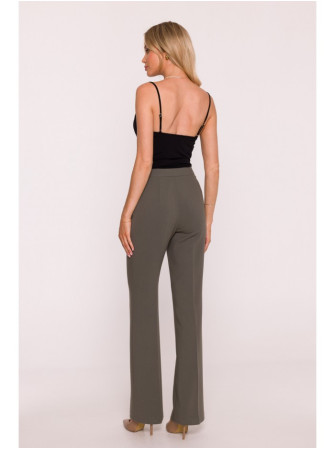 S418 Chaki spalvos klasikinio kirpimo kelnės - chaki