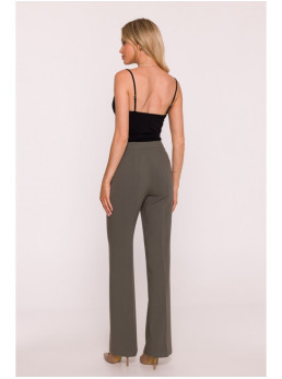 S418 Chaki spalvos klasikinio kirpimo kelnės - chaki