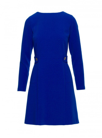 S419 Sukurknelė su dekoratyvinėmis sagomis ties liemeniu - karališka mėlyna