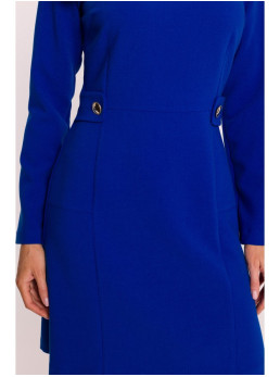 S419 Sukurknelė su dekoratyvinėmis sagomis ties liemeniu - karališka mėlyna