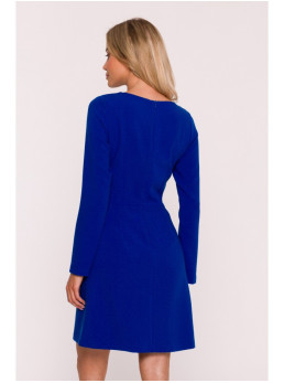 S419 Sukurknelė su dekoratyvinėmis sagomis ties liemeniu - karališka mėlyna