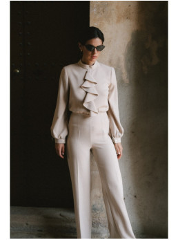 S420 Smėlinis kombinezonas su raukiniu - smėlio