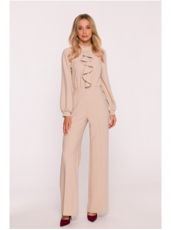 S420 Smėlinis kombinezonas su raukiniu - smėlio