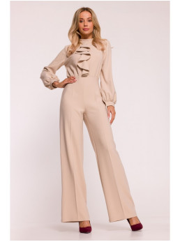 S420 Smėlinis kombinezonas su raukiniu - smėlio