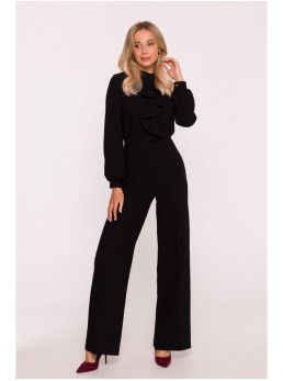 S420 Kombinezonas su raukiniu - juoda