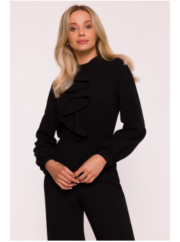 S420 Kombinezonas su raukiniu - juoda