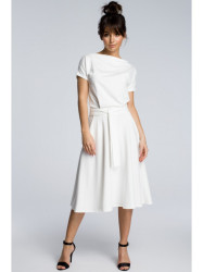 B067 Flared dress - ecru