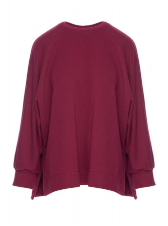 B306 Laisvo stiliaus megztinis - bordo