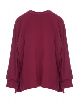 B306 Laisvo stiliaus megztinis - bordo