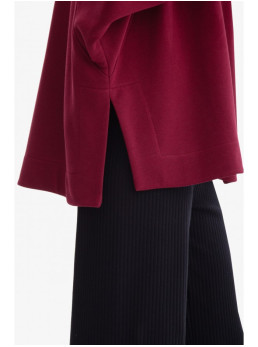 B306 Laisvo stiliaus megztinis - bordo