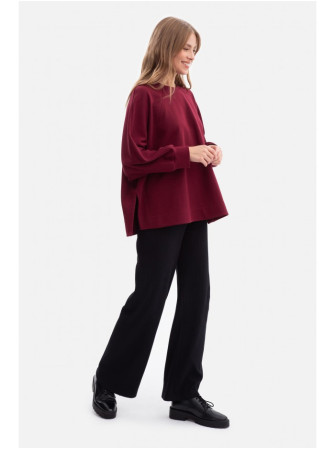 B306 Laisvo stiliaus megztinis - bordo