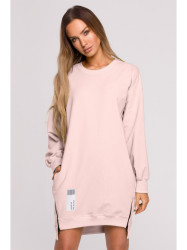 M676 Pullover tunic with zippers - candy pink