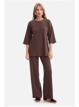 B300 Riečių rašto kelnės - ruda