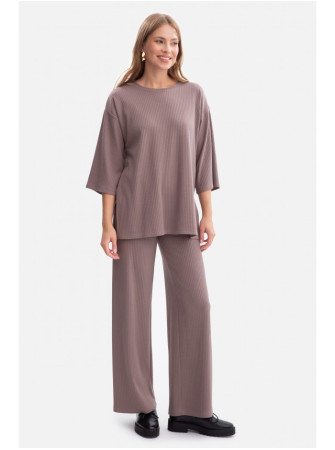 B300 Ryto rašto trikotažinės kelnės - cocoa