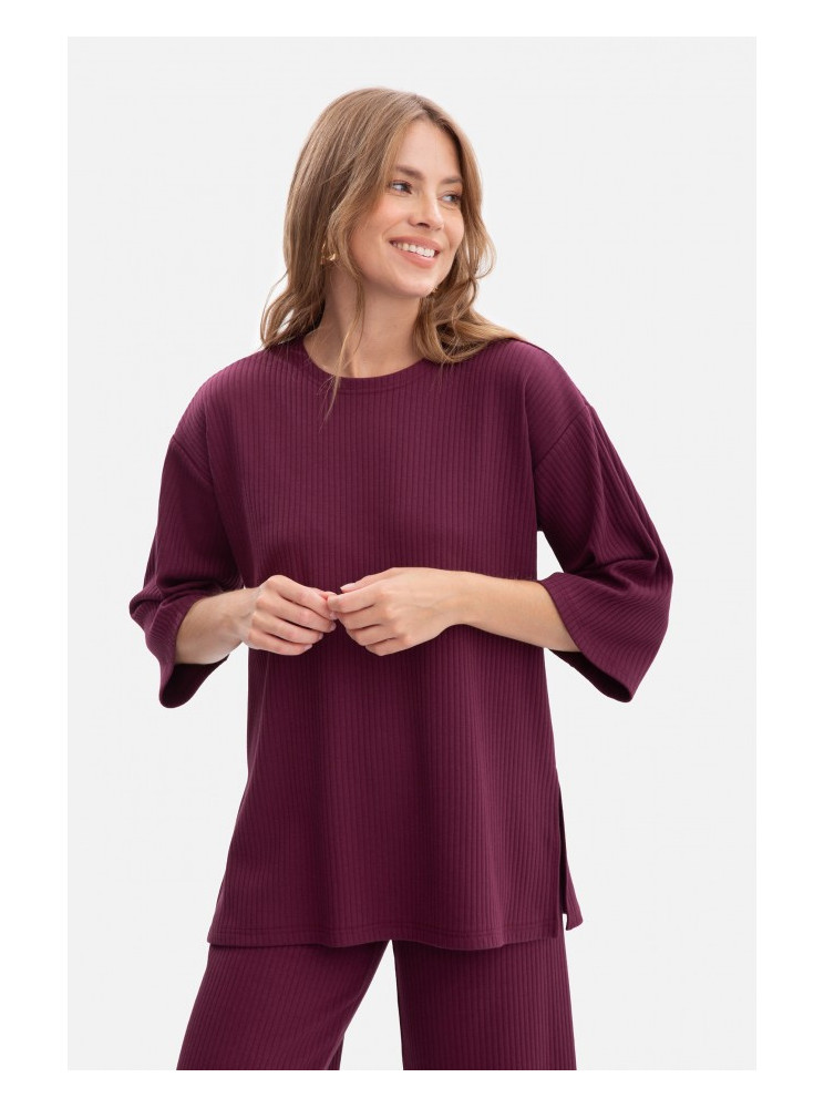 B301 Riebtinis megztinis - slyvų