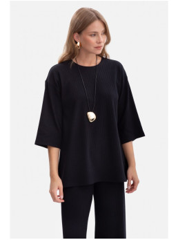 B301 Riečių rašto palaidinė - juoda