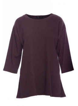 B301 Riešutinės tekstūros palaidinė - dark chocolate