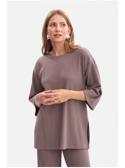 B301 Riešutinės spalvos megztinis - cocoa