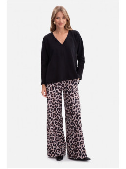 B302 Raštuoti trikotažiniai kelnės - spalva