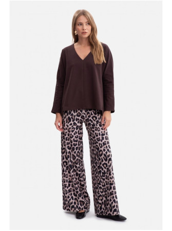 B302 Raštuoti trikotažiniai kelnės – 1 modelis - spalva