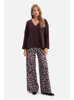 B302 Raštuoti trikotažiniai kelnės – 1 modelis - spalva