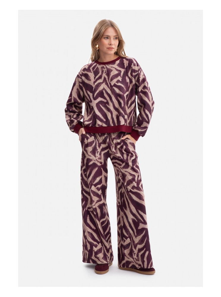 B302 Raštuoti trikotažiniai kelnės (2 modelis) - spalva