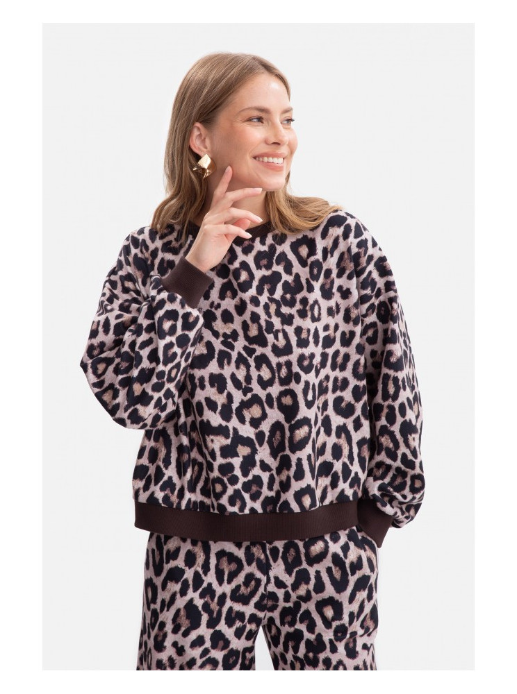 B303 Raštuotas megztinis - spalva