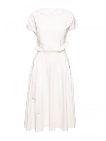 B067 Flared dress - ecru