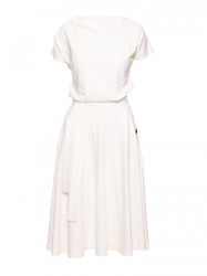 B067 Flared dress - ecru