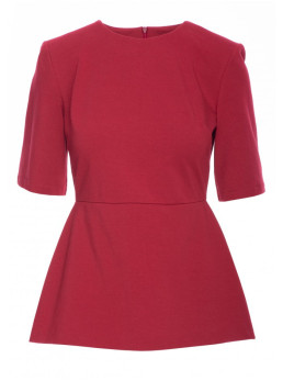 B305 Megzta palaidinė su baskute - kaštoninė