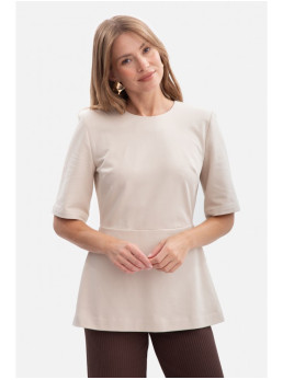 B305 Megzta palaidinė su baskute - smėlio