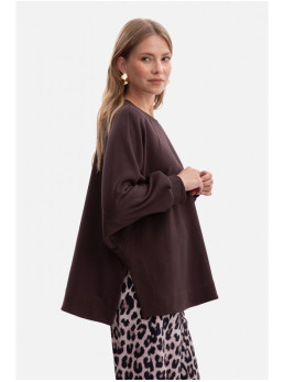 B306 Megztinis "B306" laisvo stiliaus - dark chocolate