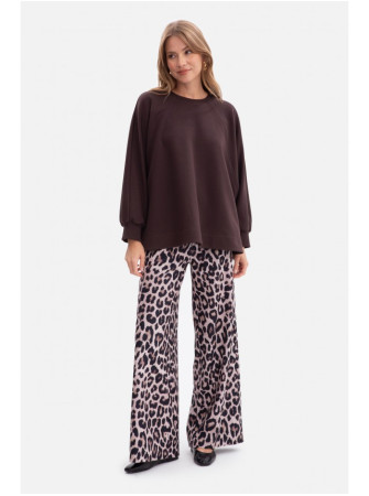 B306 Megztinis "B306" laisvo silueto - dark chocolate