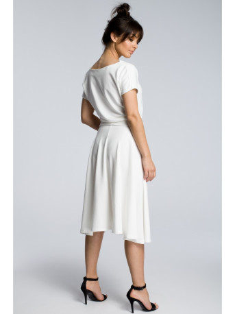 B067 Flared dress - ecru