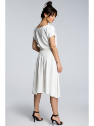 B067 Flared dress - ecru