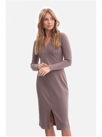 B307 Ribotu raštu megzta pieštuko silueto suknelė - cococa