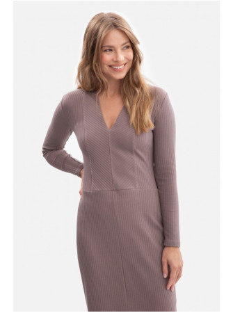 B307 Ribotu raštu megzta pieštuko silueto suknelė - cococa