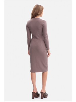 B307 Ribotu raštu megzta pieštuko formos suknelė - cococa