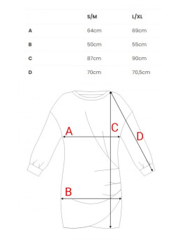 B298 Megzta suknelė su klostėmis šone - bordo