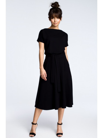 B067 Flared dress - black