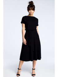 B067 Flared dress - black