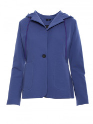 M691 Hooded blazer with single button - indigo