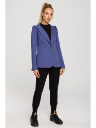 M691 Hooded blazer with single button - indigo
