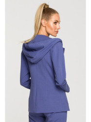 M691 Hooded blazer with single button - indigo