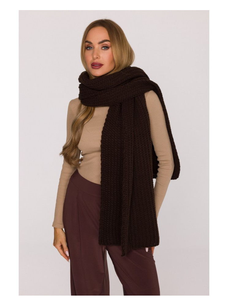 M896 Rievėtas šalikas - ruda